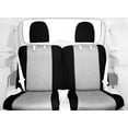 thumbnail image 2 of CalTrend Rear 50/50 Split Bench Carbon Fiber Seat Covers for 1996-2002 Toyota 4Runner - TY546-08FC Light Grey Insert with Black Trim, 2 of 3