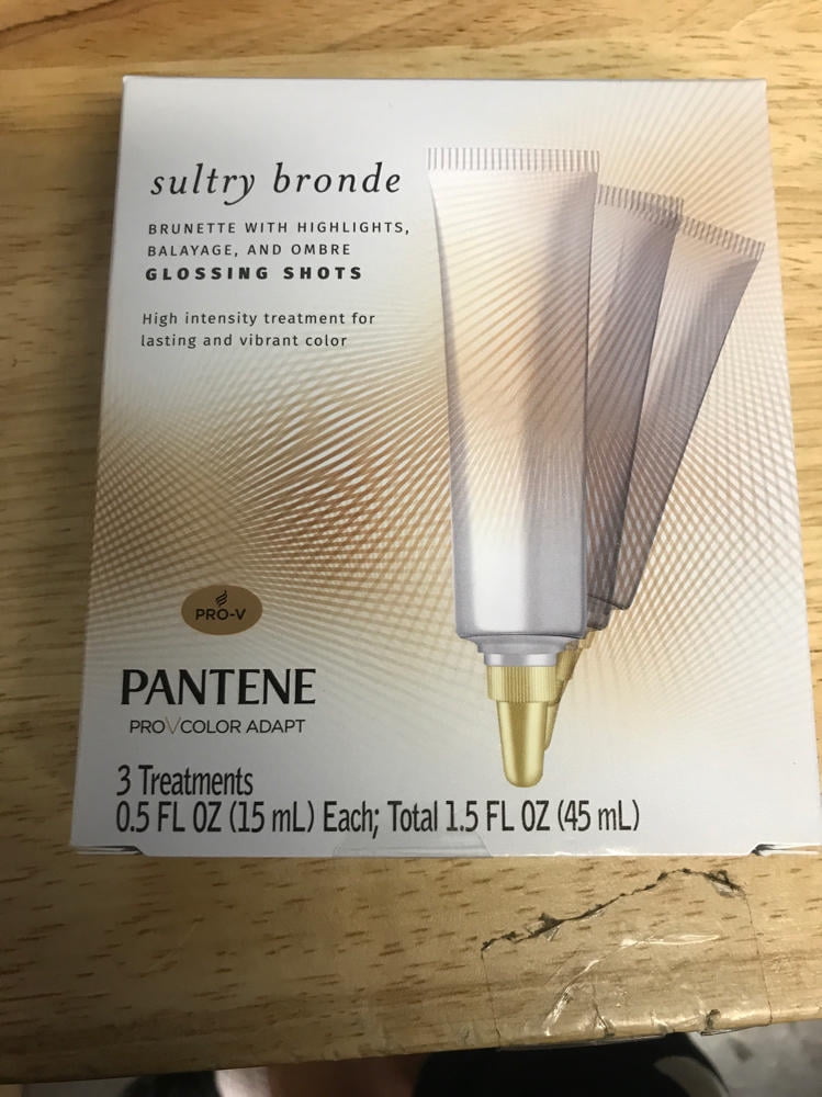 Pantene Sultry Bronde Contour Treatment Hair Glossing Shots for Brunette, 0.5 fl oz (Pack of 3)