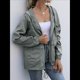 thumbnail image 5 of Impermeables para Mujer, Impermeables, Resistentes Al Viento, Ajustables, con Capucha y Bolsillos. Gris L, 5 of 9