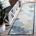 thumbnail image 2 of Safavieh Courtyard Nicholas Botanical Indoor/Outdoor Runner Rug, Beige/Green Blue, 2'3" x 8', 2 of 10
