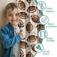 thumbnail image 3 of Blackout Kids Curtains,Brown Footballs on Beige Pattern Childrens Insulated Curtains Set Of 2,Bedroom Essentials,Toddler Room Decor 42"x84", 3 of 5