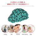 thumbnail image 7 of KLL Aquamarine Glitter Pattern Shower Cap & Bath Cap for Women,Reversible Oversized Waterproof Shower Caps for all Hair Lengths,Elastic Reusable Bathing Hair Cap, 7 of 7