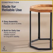Finch Grayson Wooden Side Table Light Beige