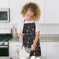thumbnail image 4 of Black Beige Sun Moon Star Planet Pattern Kids Aprons for Girls and Boys,Adjustable Neck Strap Toddler Aprons for Kids Cooking Baking, 4 of 6