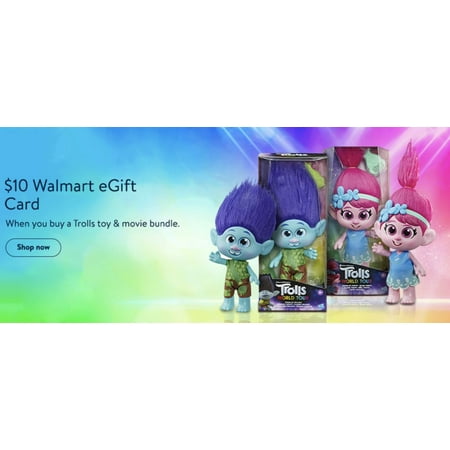 Trolls World Tour at Home Viewing Party: Rent Trolls World Tour on Vudu, Purchase a Select Hasbro Trolls Toy + Receive a FREE $10 Walmart Gift Card