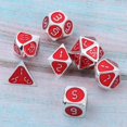 thumbnail image 2 of 7pcs /set Metal Polyhedral D& Role Pying Game ,Red D, 2 of 8