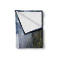 thumbnail image 2 of Waterfall Soft Flannel Fleece Throw Blanket, Waterfall and Grand Cliffs in Northern America Force of Nature Art Print, Cozy Plush for Indoor and Outdoor Use, 50" x 70", Green Blue White, by Ambesonne, 2 of 6