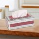 thumbnail image 1 of Caja de pañuelos de lujo moderna Macarena soporte de Papel para servilletas rojo plateado Caso de tejido, 1 of 7