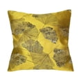 thumbnail image 1 of Ginkgo Hoja Patrón de almohada Capa de almohada de almohada 45cmx45cm decoración del hogar cuadrado fácil de usar decorativo para sala de estar Oro, 1 of 8
