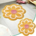 thumbnail image 2 of Bath Mat, Shower Mat - Loetky Floral Bathroom Rug, Soft Non-Slip for Bathtub and Toilet Floor Protection - Yellow, 2 of 9