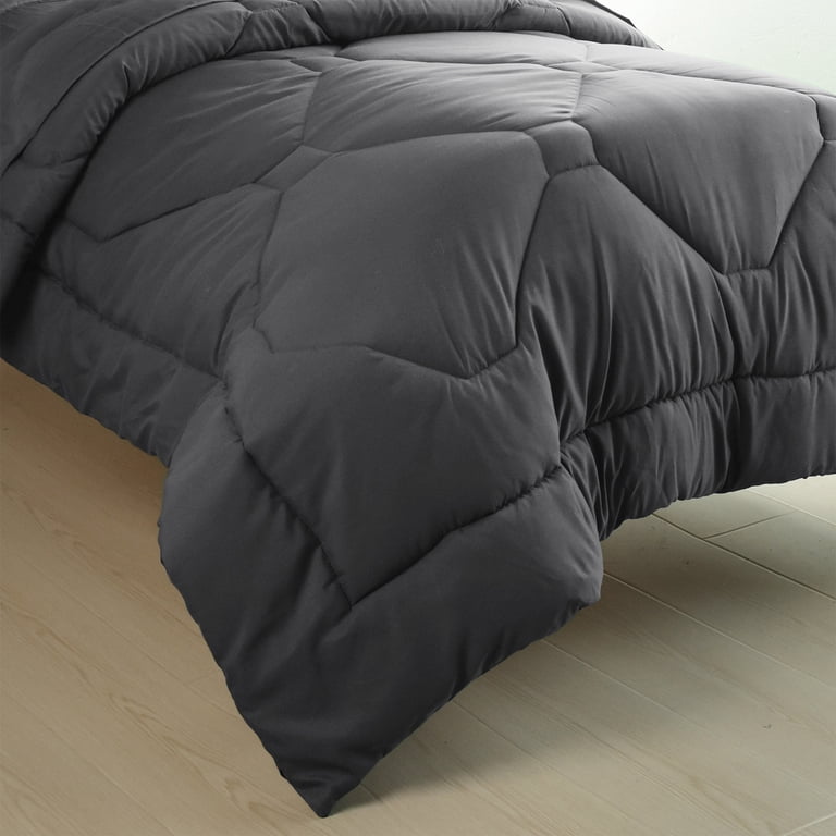 HIG 5-Piece Modern Comforter Set, Twin-XL, Dark Gray photo 4