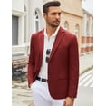 thumbnail image 2 of COOFANDY Men's Linen Blazer Casual Lightweight Two Button Sport Coats Formal Business Suit Jacket Unlined Blazer, 2 of 6