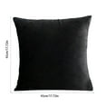 thumbnail image 2 of Tahtuvzn 17x17" Short Pillowcase Bohemian Solid Color Decorative Textured Throw Decor Sofa Bedroom Holiday Gift, Gifts for Friend, Black, 2 of 5