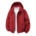 thumbnail image 1 of Unisex Trail Utility Jacket Waterproof Windbreaker Adjustable Hood Plus-Size Inclusive Hiking Techwear Gorpcore Adventure Shell, 1 of 2