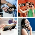 thumbnail image 7 of Compatible with Samsung Galaxy A54 5G Case Slim Thin with Ring Stand Metal Electroplated Soft Flexible Tup Frame Full Body Shock-Absorption Bumper Hard Back Mobile Cover-Black, 7 of 7