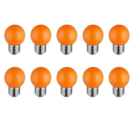 

Frcolor 10pcs Outdoor Colorful LED Bulbs Light Bulb LED Lantern Light Bulb for Festival (Orange 2W PC Lamp Shell)