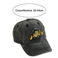 thumbnail image 6 of Eosunjian Unisex Children Hat Washed Denim Retro Baseball Cap Cartoon Excavator Embroidery Long Brim Anti-UB Sun Protection Outdoor Sun Hat Blue, 6 of 13
