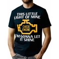 thumbnail image 1 of [Check Engine Light T-Shirt] Funny Car Auto Mechanic Garage Men T-Shirt - 220g Check Engine Light Shine, 1 of 7