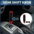 thumbnail image 2 of Cylinder Shift Knob, 13cm Universal for Automatic and Manual Vehicle Gear Shifter Knob with 3 Adapter Aluminum Alloy Red, 1 Set, 2 of 7