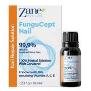Zane Hellas FunguCept Nail. Fungal Nail Solution. Fungus Nail Solution for Discolored, Thickened, Crumbled and Fungi Nails. Visible Results in 4 Weeks.0.33 oz -10ml