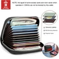 thumbnail image 3 of 2PCS Genuine Leather Credit Card Holder Wallet RFID Blocking Secure Card Case ID Case Organizer Zipper Wallet, 3 of 7