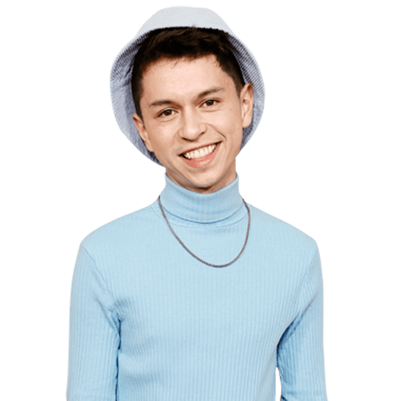 Mikey Angelo (Blue Top) Half Body Buddy Cutout
