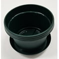 thumbnail image 3 of Austin Planter 12 inch Flower Pot with Saucer Hunter Green Colored Polypropylene (5 Pack) Made in USA, 3 of 7
