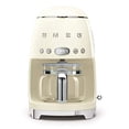 thumbnail image 1 of Smeg 50's Retro Style Aesthetic Drip Coffee Machine with 10 Cup Glass Carafe, Auto Start Feature, Keep Warm Plate, and Two Coffee Strength Settings (Cream), 1 of 5