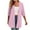Pink, variant on UVEASISHA 3/4 Sleeve Cardigan for Women Lightweight Open Front Draped Cardigans Fashion Solid Shrug Coverups with Pockets Red XL