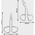 thumbnail image 2 of 2 Piece Set Scissor Tweezers Stainless Steel Curved and Straight Eyebrow Grooming Scissor Set Eyebrow Tweezers Scissors for Hair and Eyebrows Personal Care, 2 of 3