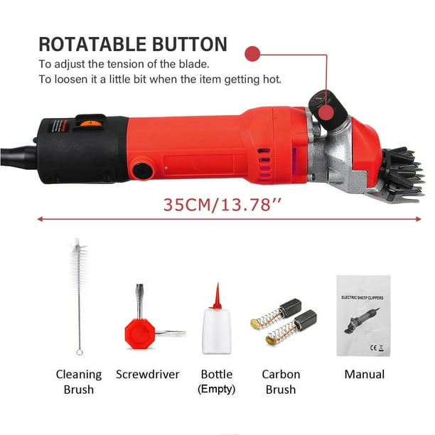 Electric Sheep Shears Clipper, 1200W 6-Speeds Professional Adjustable Heavy Duty Electric Clippers Shearing Trimmer for Goat Llama Horse Farm Animal Fur Livestock Pet Grooming