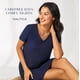thumbnail image 5 of Camisa de dormir con cuello en V de algodón Nightgown Nautica, color azul jaspeado, talla L, 5 of 5