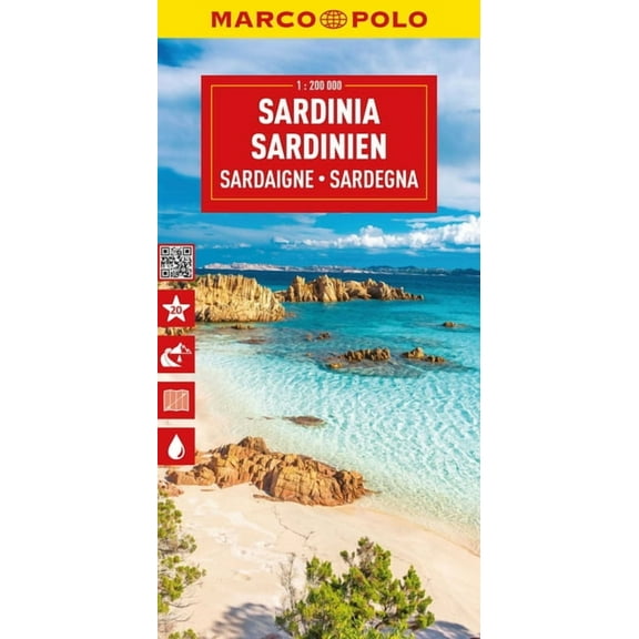 Sardinia Marco Polo Map, (Paperback)