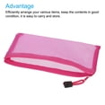 thumbnail image 3 of Malla Cremallera Bolsas, A6 Nylon Cremallera Bolsa Lápices Estuche Almacenamiento Bolsillos para Viajes Oficina Accesorios, Rosa Rojo Paquete de 6, 3 of 5