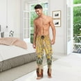 thumbnail image 6 of Flower Oil Painting Men's Pajama Pants Lightweight Sleepwear Bottom Lounge Pants, 6 of 6