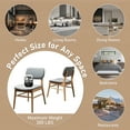 thumbnail image 6 of Dining Chairs Set of 2, Upholstered Mid Century Modern Kitchen Chairs with Padded Cushion and Backrest, Dining Room Accent Chairs for Living Room, Natural, 6 of 6