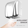 thumbnail image 5 of interhasa! Heavy Duty Electric Hand Dryer, 1800W Stainless Steel High Speed Auto Warm Wind Commercial Hand Dryer, Wall Mounted Automatic Hand Dryers for Home Industry Bathroom, Silver, 5 of 8