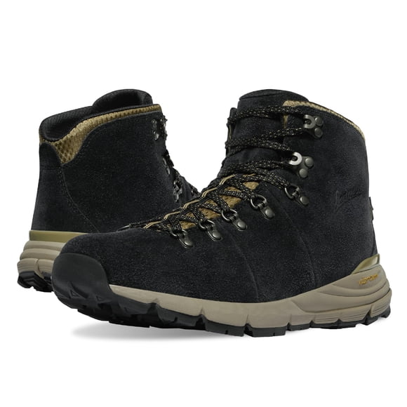 Botas de senderismo Danner Mountain 600 impermeables para hombre, color negro/caqui