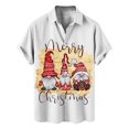 thumbnail image 1 of Wyzesi Chemises en Polyester pour Hommes Mode Noël Impression Numérique Manches Courtes Personnalité Col Rabattu Chemise Décontractée Ample Chemise Habillée Col Pointu, 1 of 2