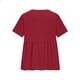thumbnail image 5 of Craaazy Women's Casual V Neck Blouse, Solid Color Short Sleeve Button Down Shirt, Loose Fit Comfy Breathable Cotton Linen Tops for Daily Wear Gifts, 5 of 6