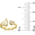 thumbnail image 4 of Floreo 10k Yellow Gold I Love You Heart CZ Women's Ring, 4 of 5