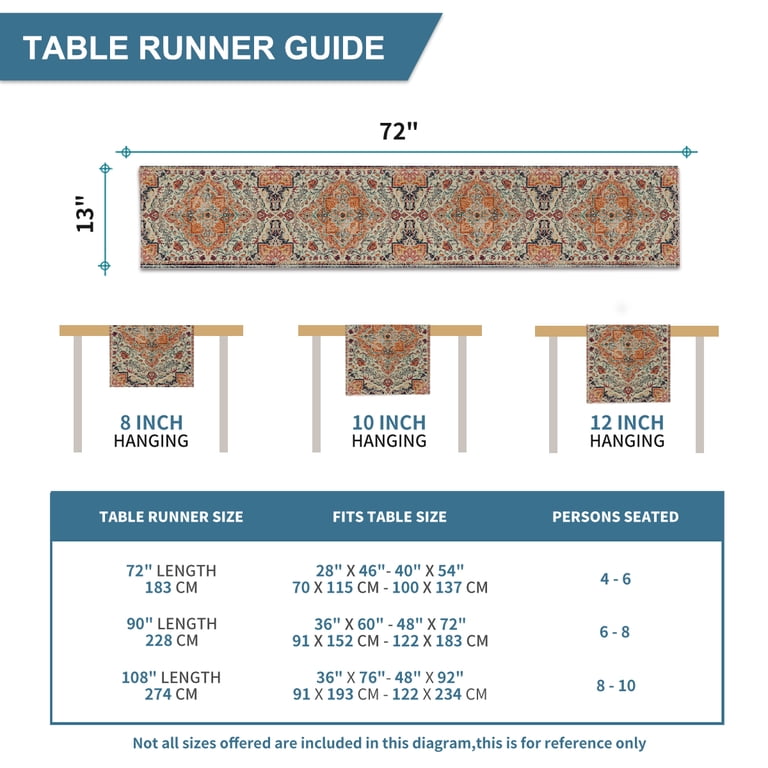 Sm:)e Boho Farmhouse Table Runner 13 x 72 Inch photo 5