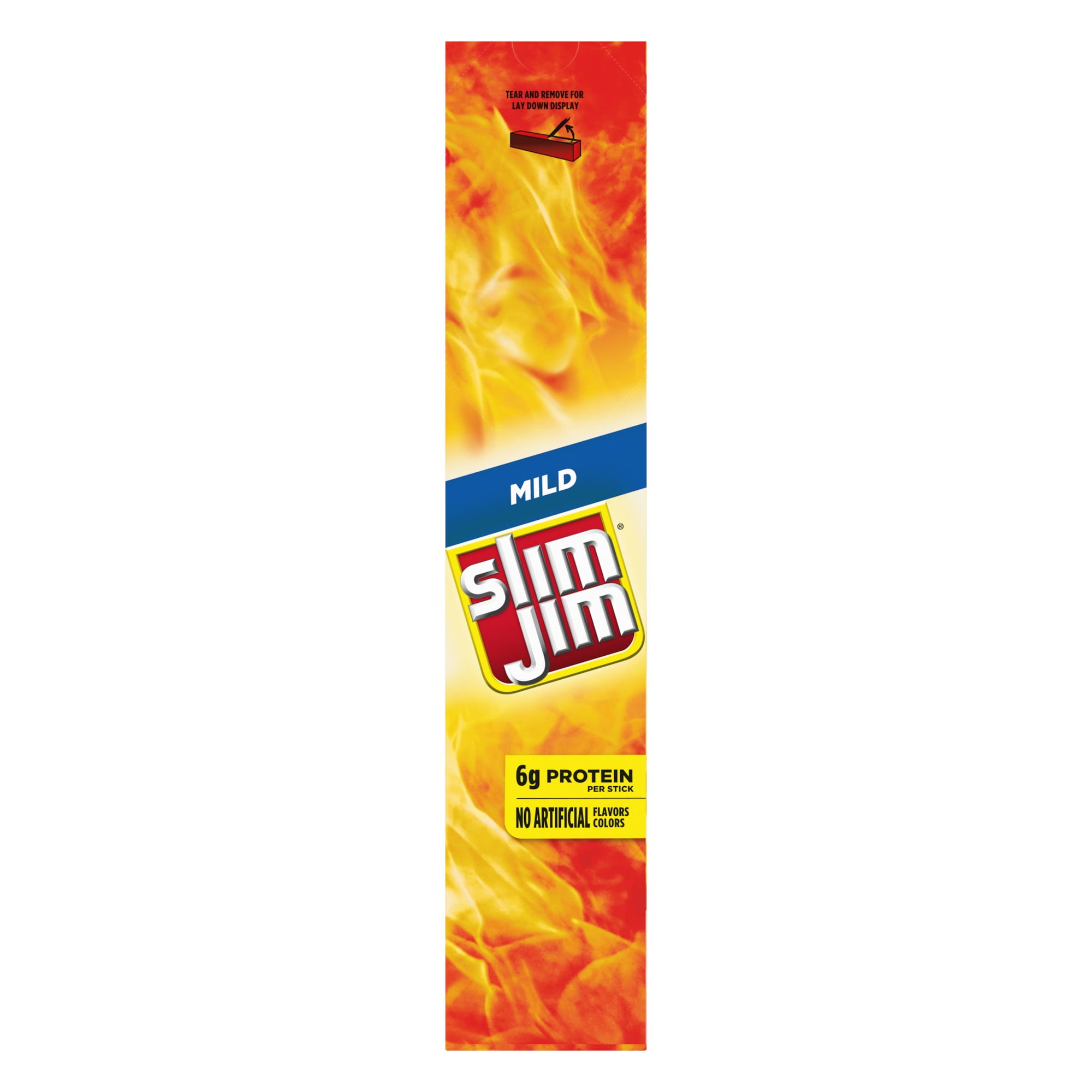 Slim Jim Giant Smoked Meat Sticks, Mild Flavor, 6g Protein Per Stick, 0.97 oz. (24-ct)