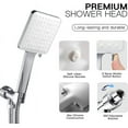 Newentor® Handheld High Pressure Sprayer Shower Head, 6 Spray Modes, Removable with Hose and