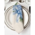 thumbnail image 2 of Cloth Napkins 1 Piece - 20x20 Inches, Hydrangea Flower Washable Reusable Table Napkins, Pastoral Blue Bow Floral Spring Lraf Soft & Absortbent Dining Napkin for Party Wedding Hotel Restaurant, 2 of 8