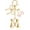 Pink Cherry, variant on Initial Bag Charm with Cherry & Gold Bow, Cute Bubble Letter Purse Charms, Keychain Accessories Gift for Women Girls