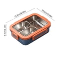 thumbnail image 3 of TACILIP Stationery Supplies, 1PCS Bento Box Lunch Box 3 Compartment Snack Containers Reusable Lunch Box Lunch Containers For Home Travel Work 720ml Equipped With Plastic Tableware, Womens Gifts, 3 of 6