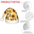 thumbnail image 4 of Honeii Scottish Plaid Sunflower Print Hat Santa Claus Hat For Xmas Party, Christmas Caps For Boys Girls Child,Christmas Beanie, 4 of 6