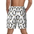 thumbnail image 4 of Haiem Lovely Penguin Mens Swim Trunks with Compression Liner 2 in 1 Swimming Shorts Stretch Swimwear Quick Dry,Board Shorts-3X-Large, 4 of 9