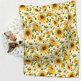 thumbnail image 6 of Yiaed Beautiful Countryside Sunflower Print Dog Blankets-Cat Blanket Washable for Couch Protection,Puppy Blanket, Soft Plush Reversible Throw Furniture Protector-Large, 6 of 8